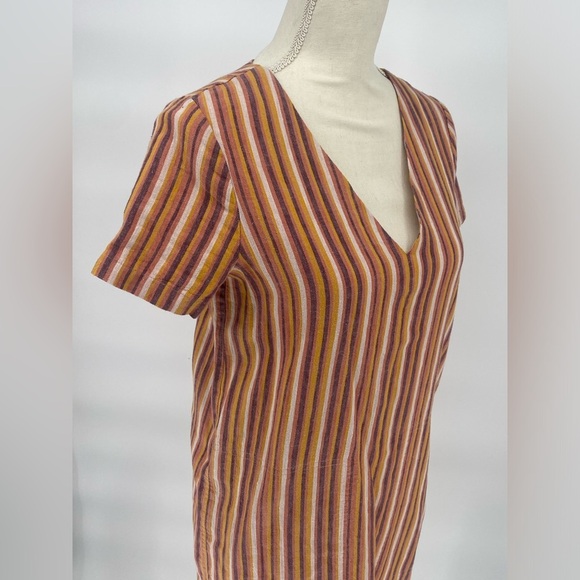 Madewell Orange Brown Sheath Midi Dress - Picture 3 of 12